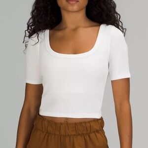 NWT $42 Lululemon Ribbed Held Tight Tee/Short Sleeve Shirt Dusty Bronze